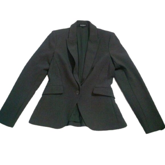 Bundle 5/$35 Express Design Studio Women’s Gray Blazer Jacket Size 8 - Picture 6 of 10